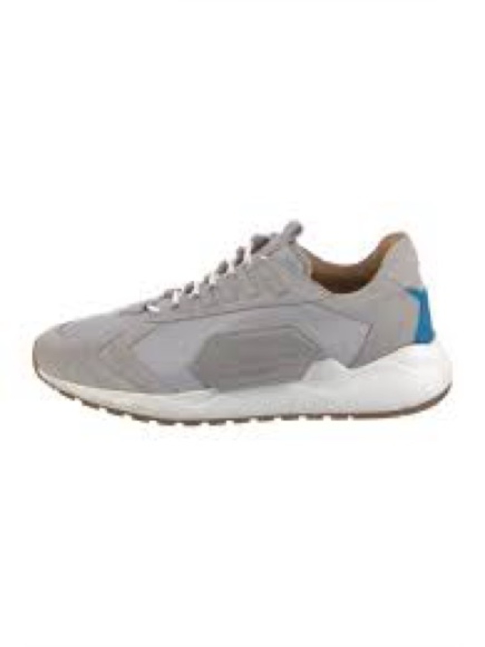 Buscemi Light Gray Sneakers with Blue Heel Accent PR30-106